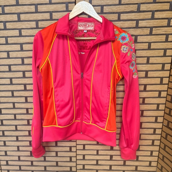 Johnny Was Jackets & Blazers - Johnny Was Orange And Pink Embroidered Jacket Size Medium‎
